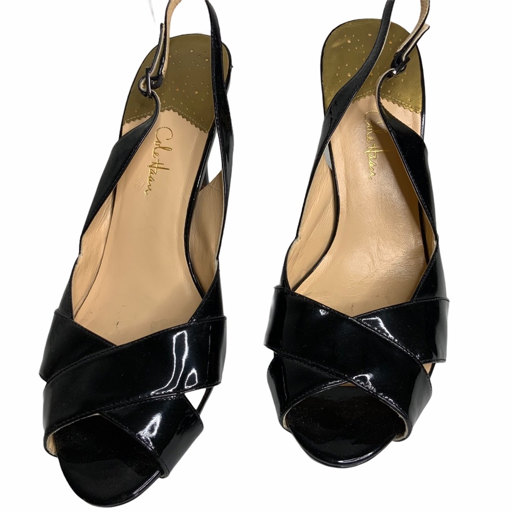 Cole Hann Nike Air Patent Leather Sling Back sz 11